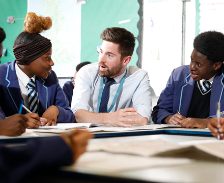 Teacher with Students